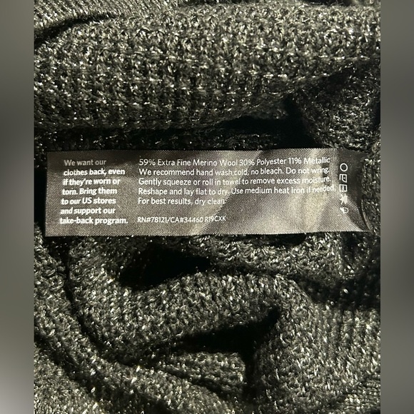 NWT Eileen Fisher Merino Sparkle Crew Neck Top in Responsible Wool XS‎ - Picture 7 of 8